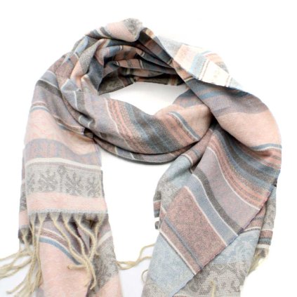 Šál Cashmere Sensation 68x200 cm P-72648-RS-sal  světle růžový