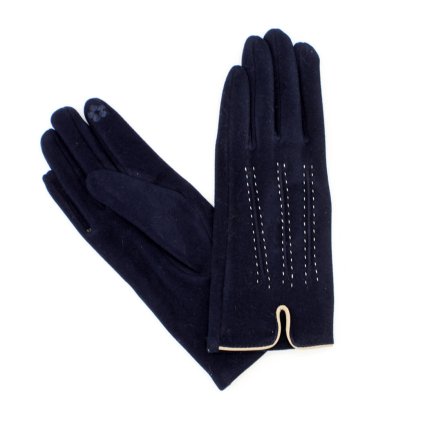 Tmavě modré rukavice s  podšívkou mikroplyš P-17171E-3