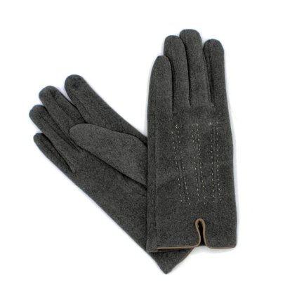 Šedé rukavice s  podšívkou mikroplyš P-17171E-7