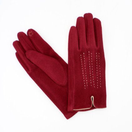 Bordó rukavice s  podšívkou mikroplyš P-17171E-10