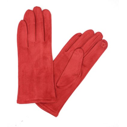 Červené zimní rukavice s  podšívkou mikroplyš P-17101AF-3