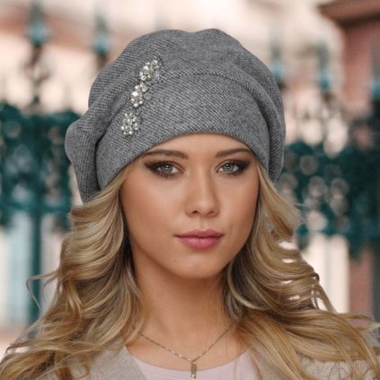 Dámská čepice Krumlovanka  W-0850/Z3P šedý melange-nf