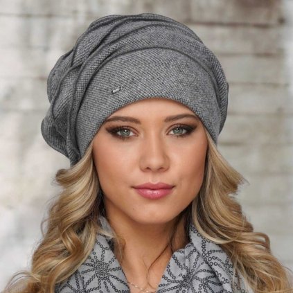 Dámská zimní čepice W-0072/Z3P šedá