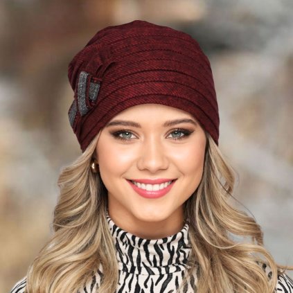 Dámská čepice Krumlovanka  W-0855/Z4P červený melange