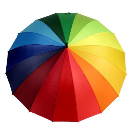 Velký rodinný vystřelovací deštník - duhový P-1665