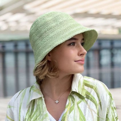 Letní dámský klobouk Cloche - háčkovaný barevné varianty P-3232