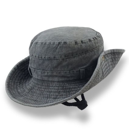 Sportovní klobouk outdoor - bushcraft  černý 100% bavlna P-12433/CERN