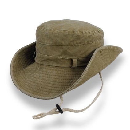 Sportovní klobouk outdoor - bushcraft khaki 100% bavlna P-12433/KH