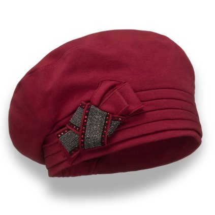 Dámská bavlněná čepice Krumlovanka  W-0857/144 červená