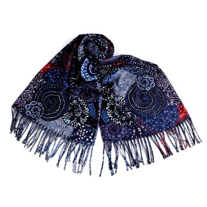 Dámská barevná šála Cashmere Sensation tmavě modrá  70 x 180 cm S-870828