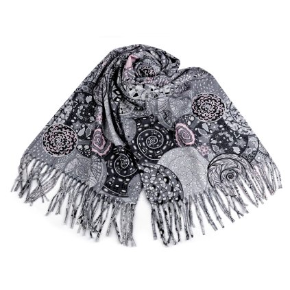 Dámská barevná šála Cashmere Sensation šedá 70 x 180 cm S-870828