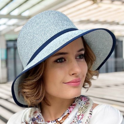 Dámský letní slaměný klobouk Cloche nemačkavý - barevné varianty P-12734