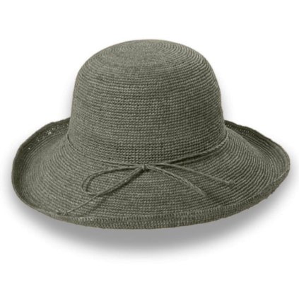 Letní klobouk z rafie BUCKET DÁMSKÝ Fa-40107 khaki