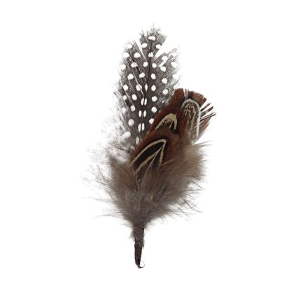 Aplikace kloboukového peří Fa-robinfeder-peří(12 cm)