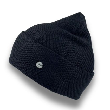 Černá Merino čepice -UNI - extra pružná Krumlovanka Ho-060/CERN