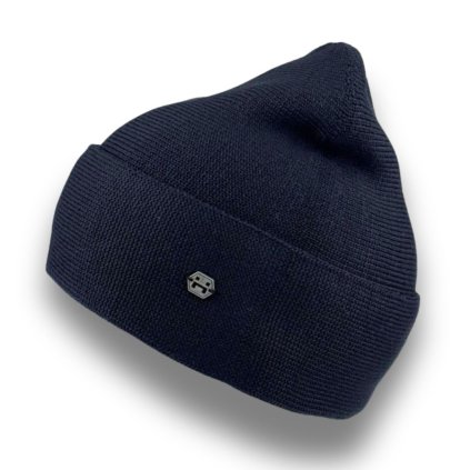 Merino čepice tmavě modrá -UNI - extra pružná Krumlovanka Ho-060/TMOD