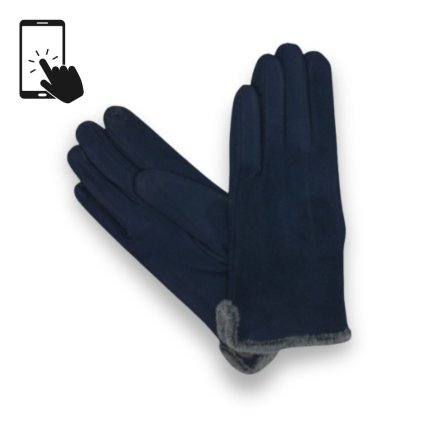 Dámské tmavě modré rukavice na dotykový displej  P-2017510-TMOD