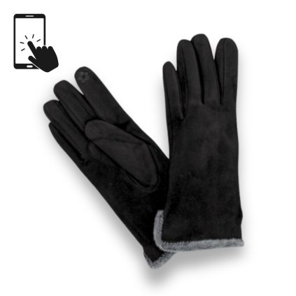 Dámské černé rukavice na dotykový displej  P-2017510-CERN