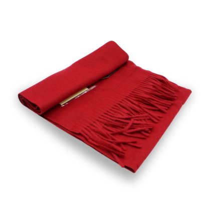 Šála s ovčí vlnou Cashmere Sensation 35x200cm - tmavě červená -jemná - hřejivá P-72650-RF
