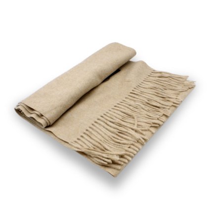 Šála s ovčí vlnou Cashmere Sensation 35x200cm - béžová - extra jemná P-72650-BG