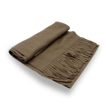 Šála s ovčí vlnou Cashmere Sensation 35x200cm -hnědá - extra jemná P-72650-M