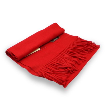 Šála s ovčí vlnou Cashmere Sensation 35x200cm - červená - jemná - hřejivá P-72650-R