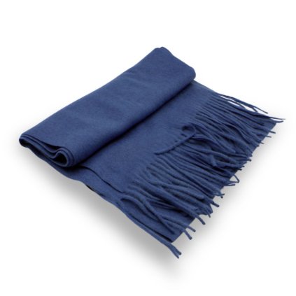 Šála s ovčí vlnou Cashmere Sensation 35x200cm - modrá P-72650-OCEAN