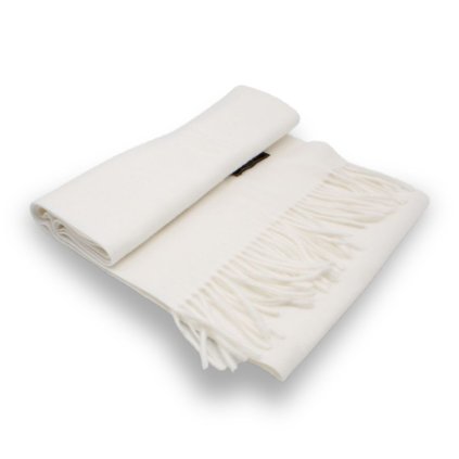 Šála s ovčí vlnou Cashmere Sensation 35x200cm - bílá - extra jemná P-72650-B