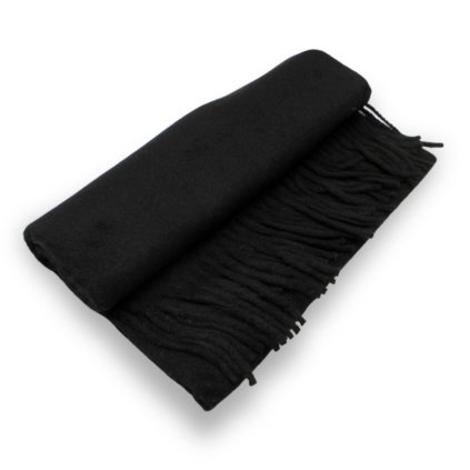 Maxi šála s ovčí vlnou Cashmere Sensation - černá - 40x216cm - extra jemná P-72664-N