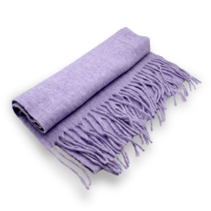 Maxi šála s ovčí vlnou Cashmere Sensation - provensálská lila melanž - 40x216cm P-72664-PM