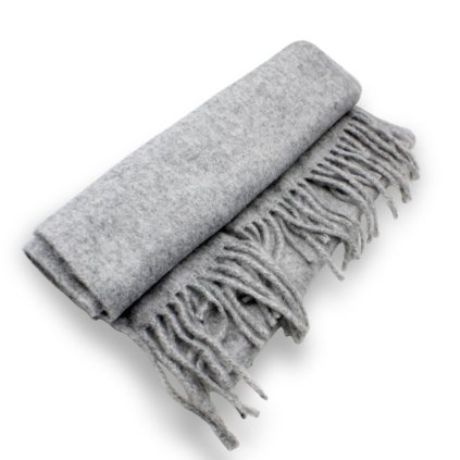 Maxi šála s ovčí vlnou Cashmere Sensation - šedá melanž - 40x216cm - hřejivá P-72664-G