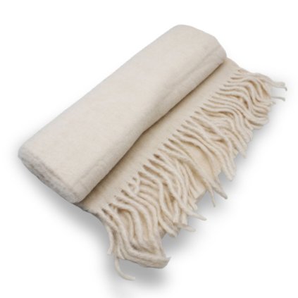 Maxi šála s ovčí vlnou Cashmere Sensation - krémová - 40x216cm - hřejivá P-72664-BG