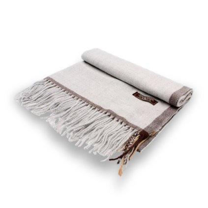 Dámská zimní šála s ovčí vlnou Cashmere Sensation - světle šedá 68x200 cm P-72617-GC