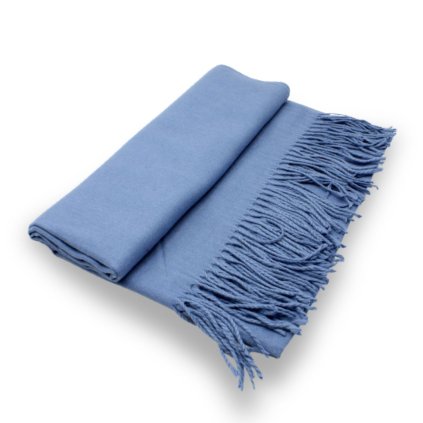 Maxi šála Cashmere Sensation 68x200 cm - světle modrá - jemná P-72662-JC