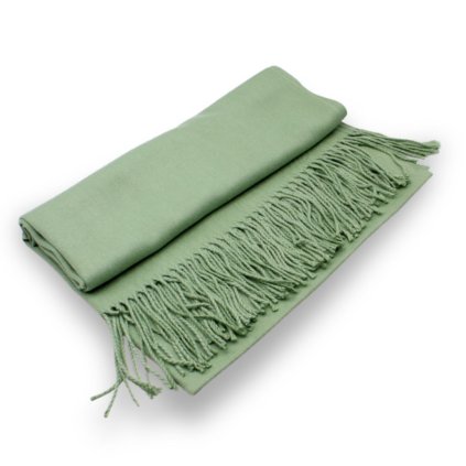 Maxi šála Cashmere Sensation 68x200 cm - hráškově zelená - jemná P-72662-VP