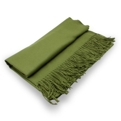Maxi šála Cashmere Sensation 68x200 cm - olivově zelená - jemná - hřejivá P-72662-K