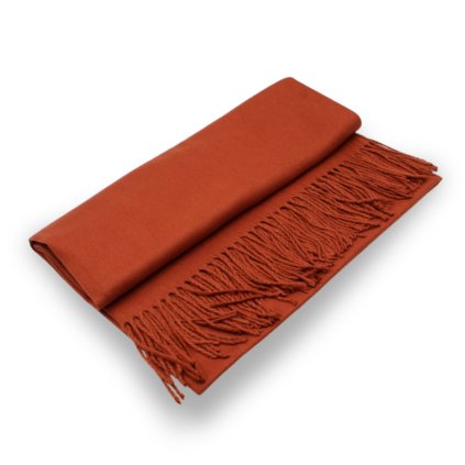 Maxi šála Cashmere Sensation 68x200 cm - terakota - jemná P-72662-RX