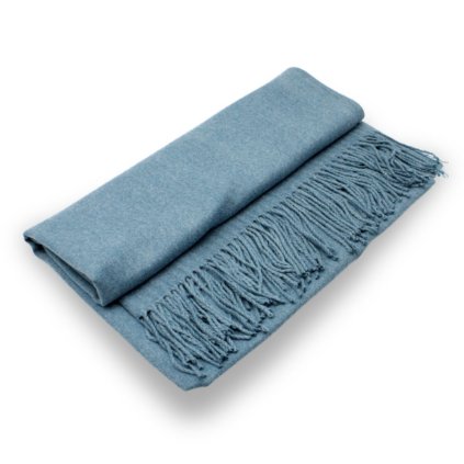 Maxi šála Cashmere Sensation 68x200 cm - modrá melanž - jemná P-72662-J.MIX
