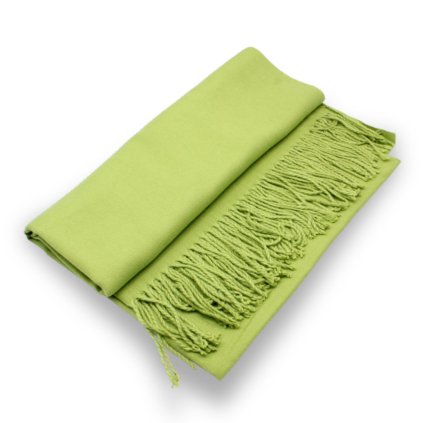 Maxi šála - zelená Cashmere Sensation 68x200 cm - jemná - hřejivá P-72662-V