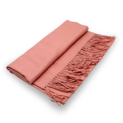 Maxi šála Cashmere Sensation 68x200 cm - lososově růžová P-72662-SAUMON