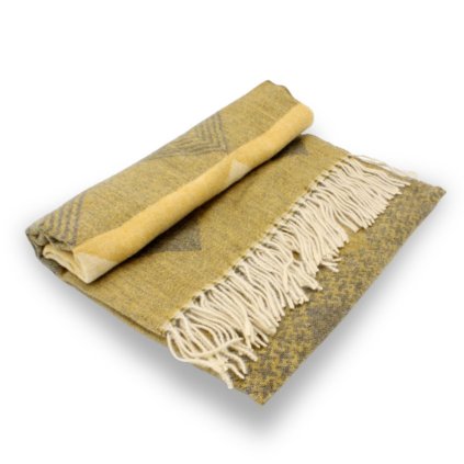 Šál Cashmere Sensation 68x200 cm - vzorovaný - žlutý - extra jemný P-72645-MT