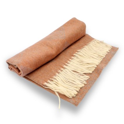 Šál Cashmere Sensation 68x200 cm - vzorovaný - terakota - extra jemný P-72645-BX