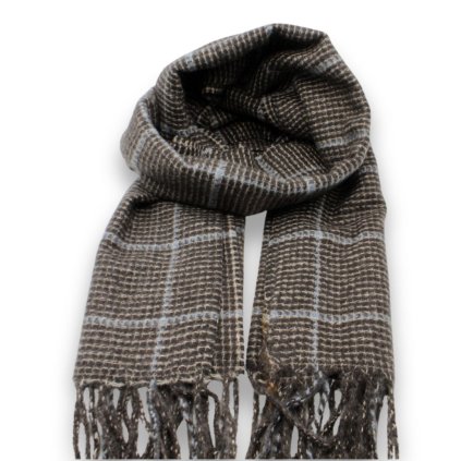 Kostkovaná šála 68x200 cm Cashmere Sensation - černá - jemná P-72659-M