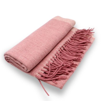 Šála s ovčí vlnou Cashmere Sensation 68x200 cm - růžová melanž - hřejivá P-72651-RS