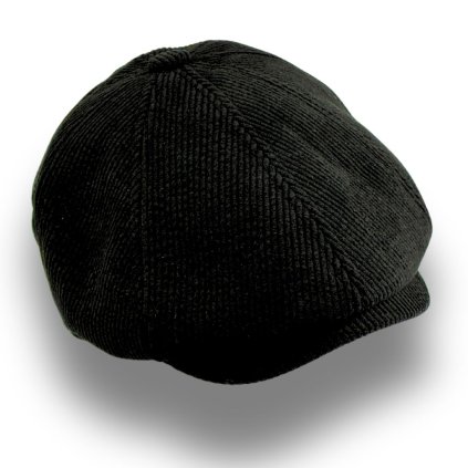 Pánská černá manšestrová 8-dílná bekovka s teplou podšívkou P-25054-CERN