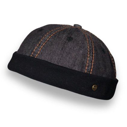 Bavlněná černá čepice Docker Cap Jeans Ba-38150382-500