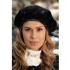Dámský vlněný baret W-0308/018 černý