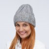 Dámská pletená čepice  - kulich Beanie s lurexem