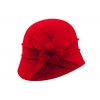 Dámský plstěný klobouk TONAK s květem 52783/15 červená Q 1047