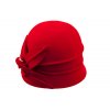 Dámský plstěný klobouk TONAK s květem 52783/15 červená Q 1047